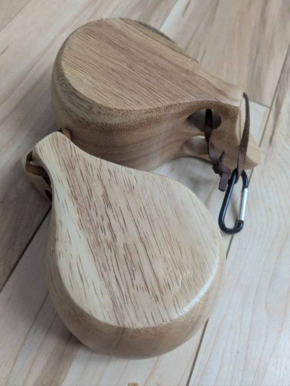 Nordic Wooden Drink Cup Two Fingers - Kuksa (Made in Finland) Set Of 2